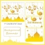 Нова украса Eid Mubarak парти сет балони конфети фолио луна/звезда фон банер, снимка 3