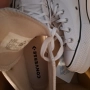 Women Converse бели високи кожени кецове Chuck Taylor All Star Seasonal Leather Lift High Top White, снимка 6