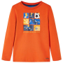 Детска тениска с дълъг ръкав, оранжева, 116）SKU:12706, снимка 1 - Детски тениски и потници - 44745160