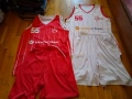 ЦСКА София баскетболен екип отличен #55 Петров размер М два броя шорти и тениска, снимка 1
