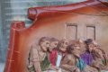 Пано дълбока дърворезба ''Тайната вечеря'', снимка 3