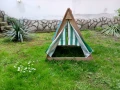 Детска дървена къщичка, с рампа за катерене., снимка 8