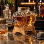 Стъклено буре с кранче 3L и дървена стойка – Стилно сервиране на напитки, идеален подарък, снимка 5