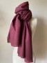 Голям Шал в цвят бордо Bruuns bazaar 50 % вълна и 50 % коприна, снимка 1