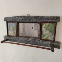 Огледало със стойка за кърпи., снимка 1 - Антикварни и старинни предмети - 41244380