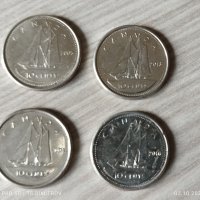 Монети 10 цента Канада , снимка 4 - Нумизматика и бонистика - 42413182