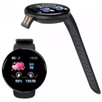 Смарт Часовник D18, Android, iOS/ Android, Bluetooth-Свързаност, Водоустойчив, Кръвно, Пулс, снимка 5 - Смарт часовници - 41203646