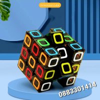 Кубче на Рубик с цветни контури , снимка 3 - Конструктори - 41806466