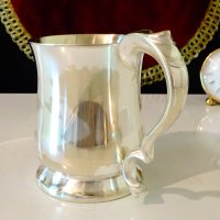 Чаша,халба Sheffield England,никелово сребро. , снимка 3 - Антикварни и старинни предмети - 41694874