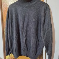 Сив мъжки пуловер с поло яка, снимка 1 - Пуловери - 40791468