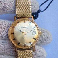 Златен Швейцарски часовник 18k/750/ 1950 г Състояние 9/10, снимка 4 - Мъжки - 41020852