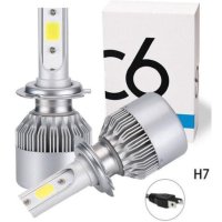 C6 h4 LED Car Headlight Bulbs h7 led 36W COB H7 2 БРОЯ ЛЕД В КОМПЛЕКТ, 12V, снимка 1 - Аксесоари и консумативи - 42398259