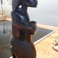 Африканска статуетка , снимка 3 - Статуетки - 44245724