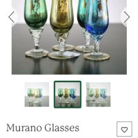 Винтидж Мурано кристални чаши за ракия ликер Murano Италия, снимка 7 - Други ценни предмети - 42123012