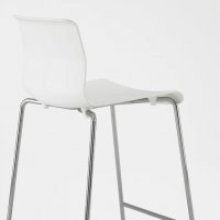 Стилен бар стол Ikea GLENN бял/хром НОВИ-Цена до изчепване, снимка 11 - Столове - 39640629