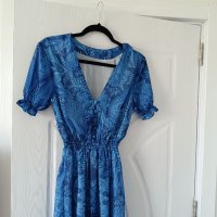 Синя нова рокля с колан , снимка 3 - Рокли - 41979692