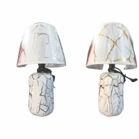 Стилна нощна лампа с елегантен мраморен дизайн, снимка 1 - Настолни лампи - 44915184