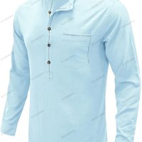 Мъжка едноцветна риза с дълъг ръкав Defender Performance Henley, 6цвята - 023, снимка 5 - Ризи - 40889959