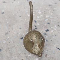 Мишка мишок мишле гризач бронз месинг метал фигура , снимка 4 - Статуетки - 42389770