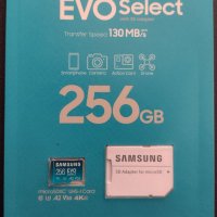 Оригинална 256 GB SD card Samsung Evo select , снимка 1 - Карти памет - 40211638