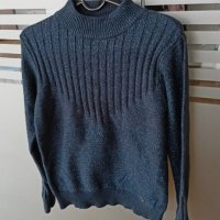 Тъмно син пуловер , снимка 2 - Блузи с дълъг ръкав и пуловери - 44398667