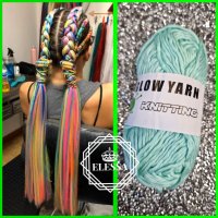 	Удивително Светещо Влакно / Прежда за Коса - GLOW Yarn Hair Braids! КОД : glow8 💗 👑 💋, снимка 5 - Аксесоари за коса - 41720634