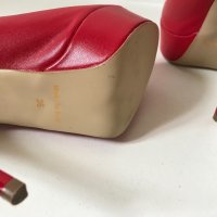 Osmose 36 червени боти платформа сандал естествена кожа висок ток, снимка 6 - Дамски елегантни обувки - 34479485