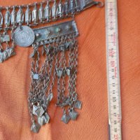 Стар женски сребърен накит трепка прочелник-уникат , снимка 3 - Антикварни и старинни предмети - 42511564