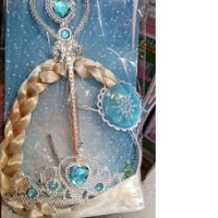 Плитка за коса пластмасова детска корона и Жезъл принцеса Елза Замръзналото Кралство Frozen костюм, снимка 3 - Други - 37969689
