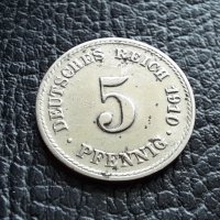 Стара монета  5 пфенига 1910 г. буква  F  - Германия- топ цена !, снимка 11 - Нумизматика и бонистика - 39779527