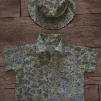 Комплект риза и шапка, ромпъри, шапки, снимка 1 - Комплекти за бебе - 41357779