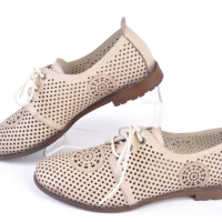 НОВО! Ниски дамски обувки с лазерна перфорация от естествена кожа, снимка 10 - Дамски ежедневни обувки - 36149154