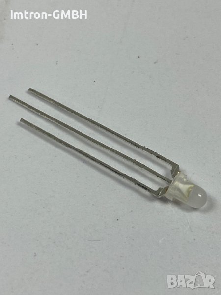 Светодиод  L-115WEGW  3-пинов LED; 3mm; червен/зелен; 60° 2,2÷2,5V, снимка 1