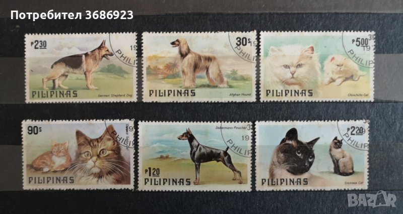 1979 Кучета и котки от Филипините., снимка 1