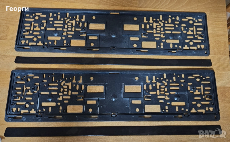 Комплект (2 броя) поставка/държач за регистрационен номер на автомобил, снимка 1