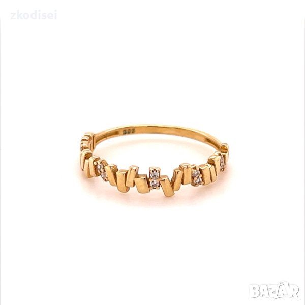 Златен дамски пръстен 1,60гр. размер:56 14кр. проба:585 модел:17778-6, снимка 1