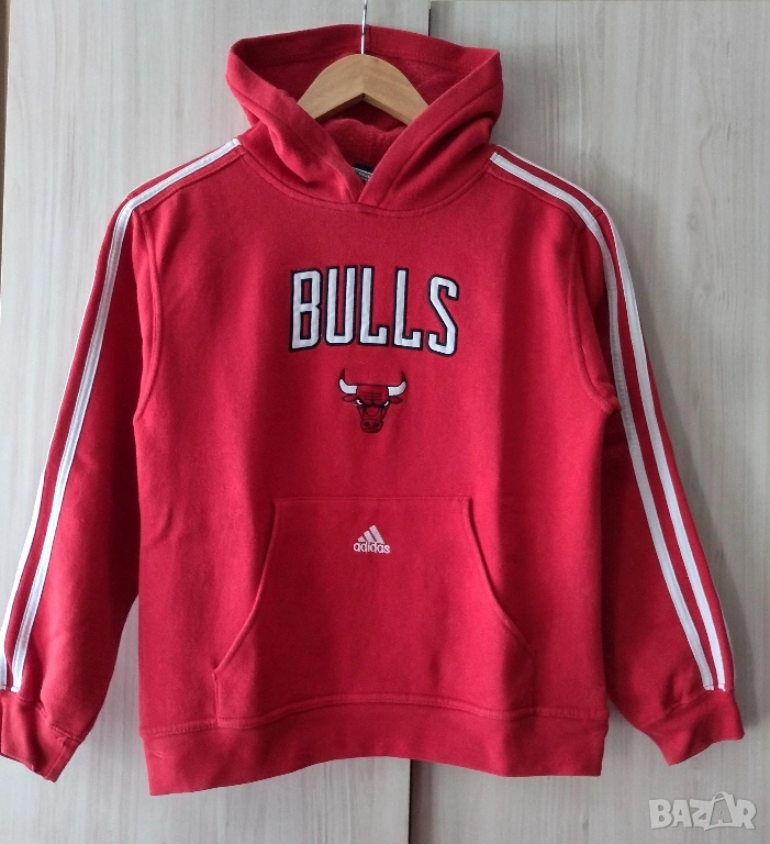 NBA / Chicago Bulls / Adidas - детски суичър с качулка Hoodie, снимка 1