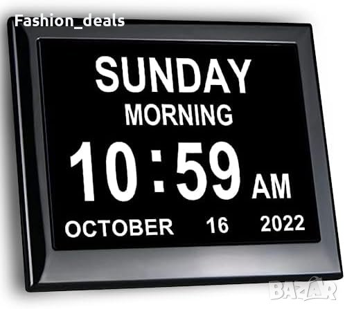 Нов Цифров календарен часовник 8инча/почасов звън възрастни хора/увредено зрение, снимка 1