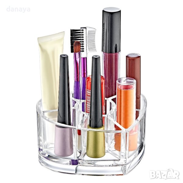 3798 Органайзер за гримове и козметика Сърце, 8 отделения, снимка 1