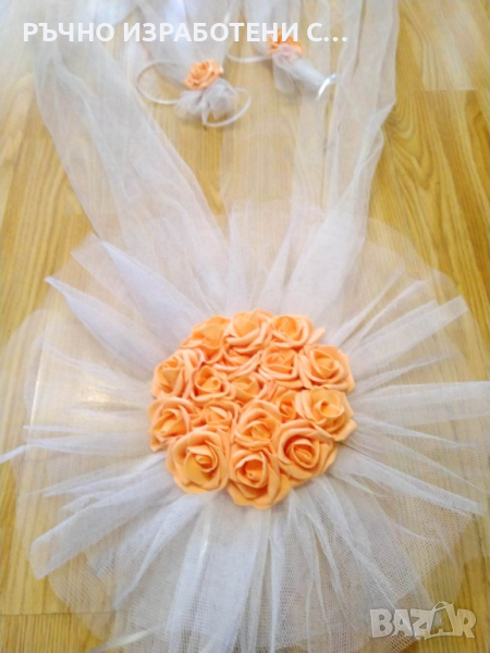 Сватбена украса за кола, снимка 1