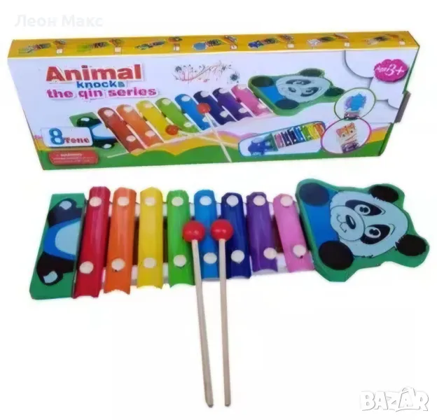 Дървен ксилофон 34см, снимка 1