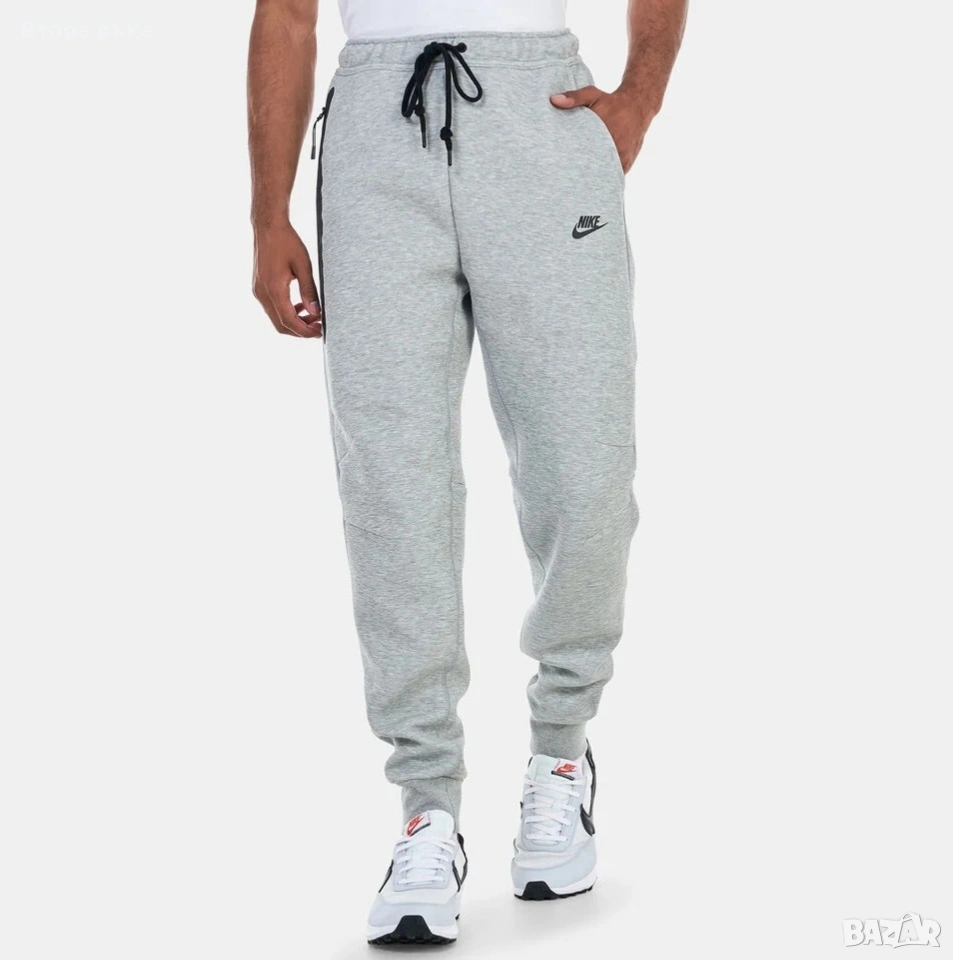 Мъжко спортно долнище Nike - Sportswear Tech Fleece , сиво оригинален , снимка 1