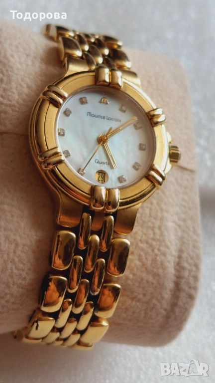 Оригинален Дамски кварцов часовник "Maurice Lacroix"26мм,циферблат перла седеф и брилянти, , снимка 1