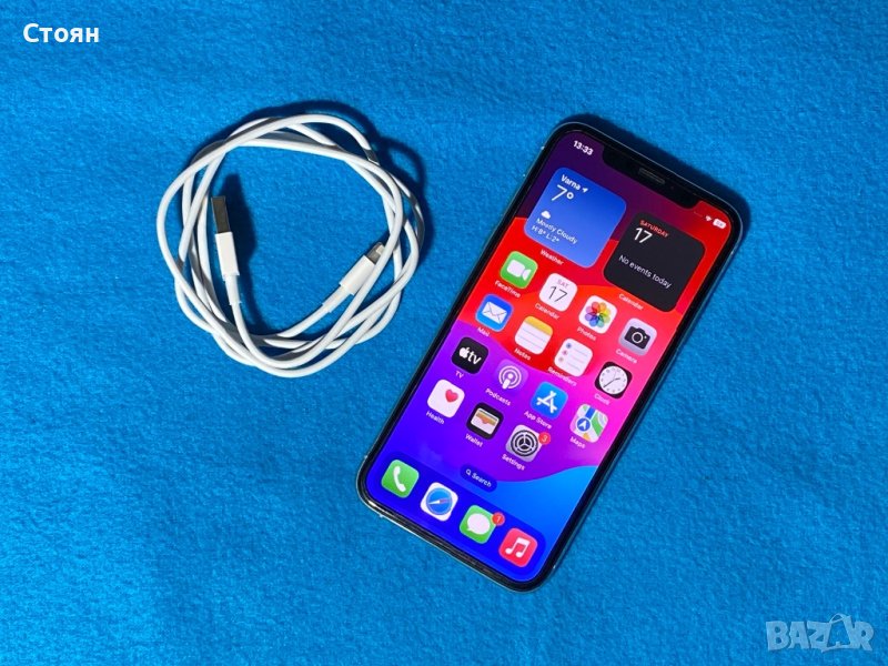 IPhone XS White 100% батерия 64gb Перфектен! Гаранция, снимка 1