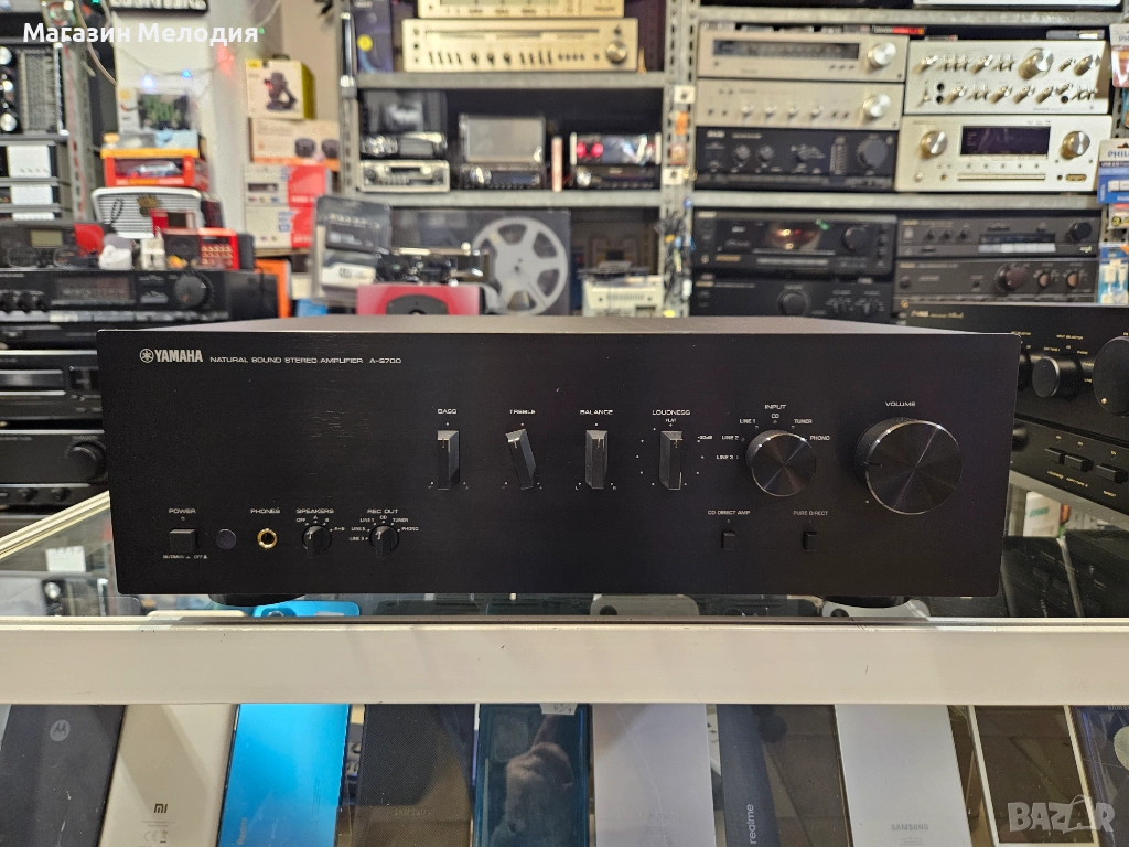 Усилвател Yamaha A-S700 Две по 105 вата. В отлично техническо и визуално състояние., снимка 1