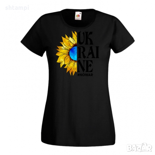 Дамска тениска NO WAR UKRAINE SUNFLOWER,подкрепям Укркайна, снимка 1