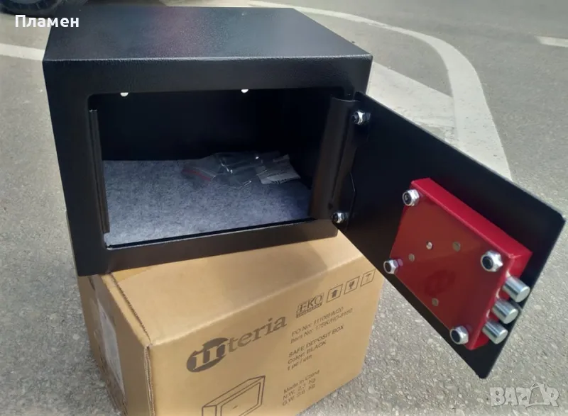 механичен трезор сейф, касa с ключ NEXTOOL външни размери 230х170х170м, снимка 1