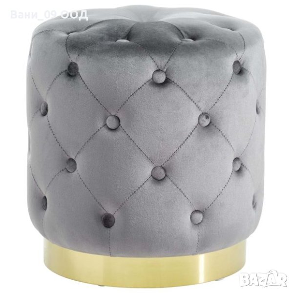 Луксозна табуретка от кадифе, снимка 1