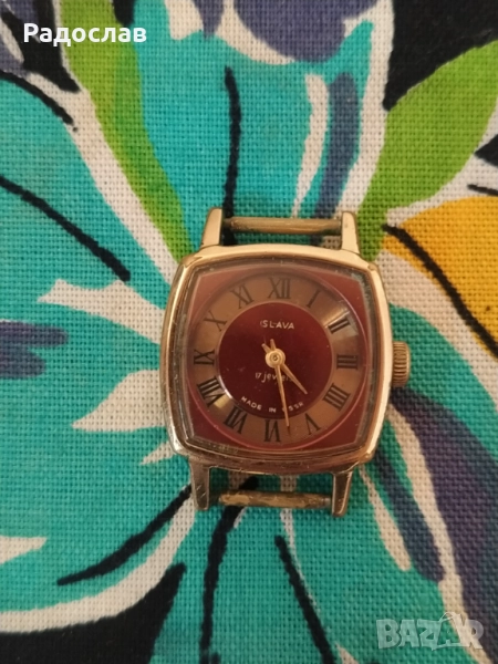 механичен позлатен часовник Слава, снимка 1