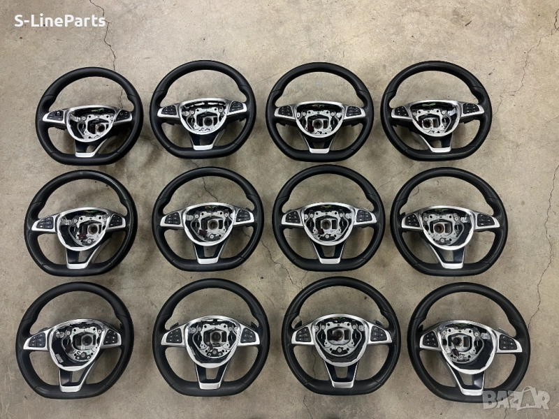 Оригинален с перфорирана кожа Мулти волан с пера Mercedes A Class AMG Мерцедес А Класа АМГ, снимка 1